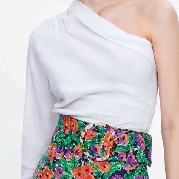 solid pleated shirt women folds one shoulder asymmetrical collar long sleeve blouses female fashion casual irregular, White
solid pleated shirt women folds one shoulder asymmetrical collar long sleeve blouses female fashion casual irregular, White