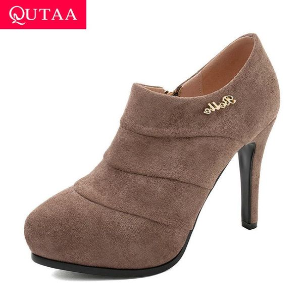 qutaa 2020 платформа sexy toe остроконечные осень зима женская обувь flock мода тонкий высокий каблук zipper ботильоны большой размер 34-43, Black
qutaa 2020 платформа sexy toe остроконечные осень зима женская обувь flock мода тонкий высокий каблук zipper ботильоны большой размер 34-43, Black