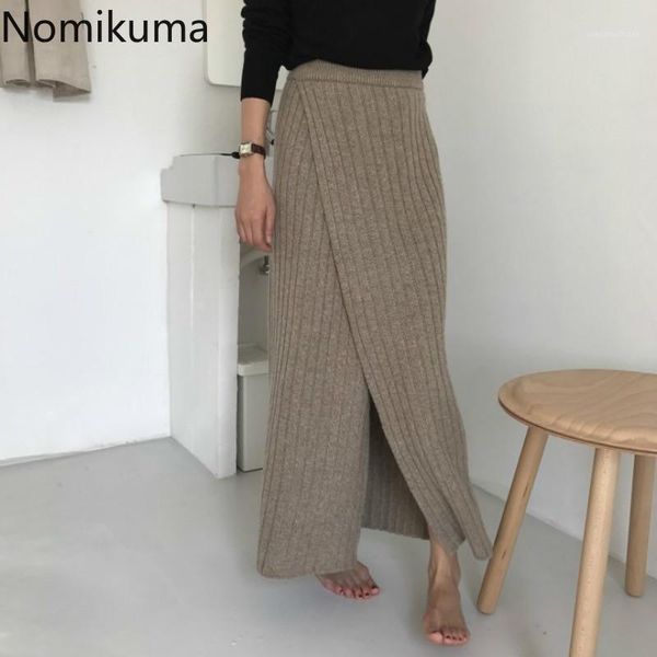 nomikuma 2020 winter thicken sweater skirt causal split high waist women knitted skirt elegant korean faldas mujer moda 6d6811, Black
nomikuma 2020 winter thicken sweater skirt causal split high waist women knitted skirt elegant korean faldas mujer moda 6d6811, Black