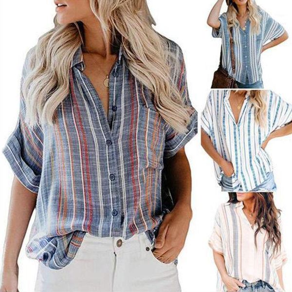 fashion female v neck blouses stripe loose casual striped button lapel girl long sleeve shirt blouse button female clothing1, White
fashion female v neck blouses stripe loose casual striped button lapel girl long sleeve shirt blouse button female clothing1, White