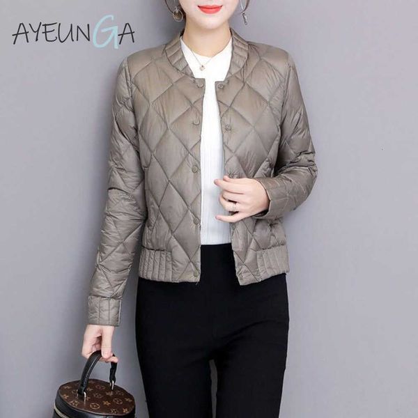 ultra light white duck down jackets autumn winter women plus size 3xl buttons outwears long sleeve slim short warm down coats 201020, Black;brown
ultra light white duck down jackets autumn winter women plus size 3xl buttons outwears long sleeve slim short warm down coats 201020, Black;brown