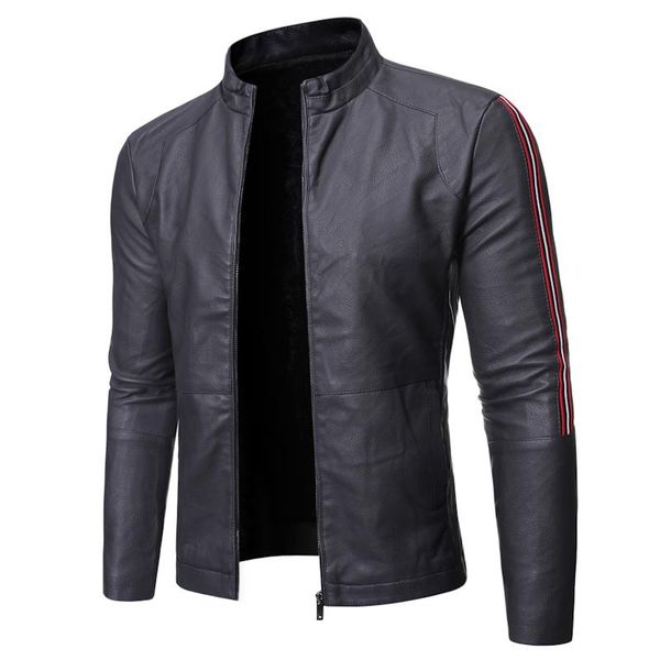 2020 autumn and winter new biker men's clothing stand leader on the stripe decoration men's washed leather, Black
2020 autumn and winter new biker men's clothing stand leader on the stripe decoration men's washed leather, Black