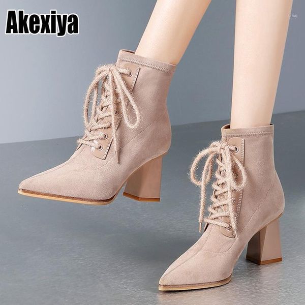 boots shoes women fashion high heel lace up ankle ladies pointed toe platform suede zapatos de mujer p2601, Black
boots shoes women fashion high heel lace up ankle ladies pointed toe platform suede zapatos de mujer p2601, Black