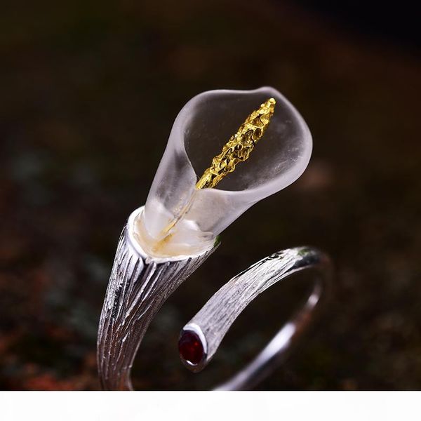 lotus fun real 925 sterling silver natural handmade fine jewelry calla lily flower ring adjustable rings women bijoux, Golden;silver
lotus fun real 925 sterling silver natural handmade fine jewelry calla lily flower ring adjustable rings women bijoux, Golden;silver