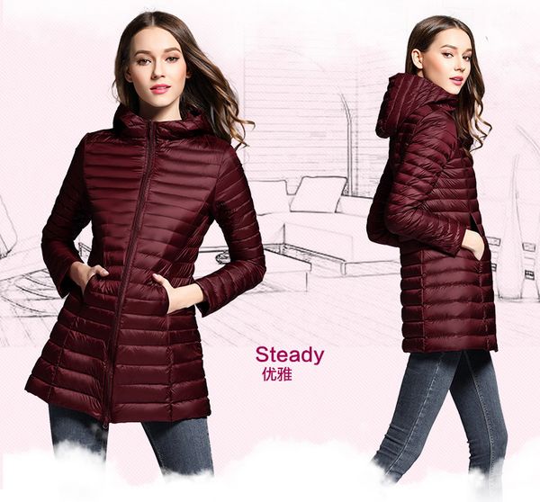 2021 new women's ultra light women long jacket hooded lightweight slim down coat female windbreakers cnnr, Black
2021 new women's ultra light women long jacket hooded lightweight slim down coat female windbreakers cnnr, Black