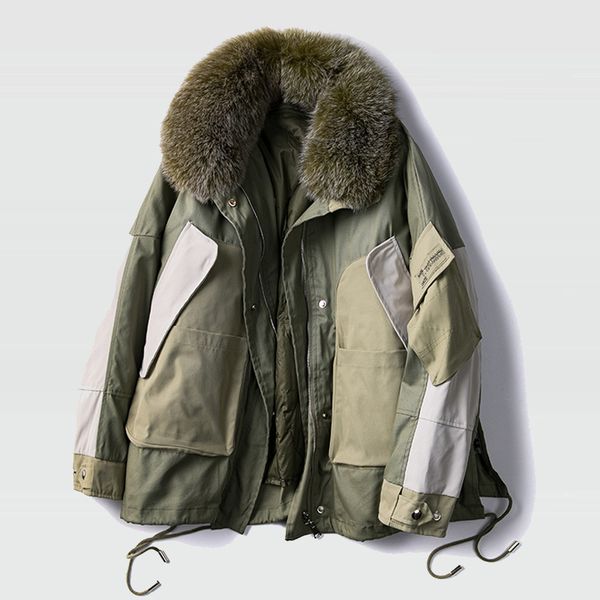 2021 new arrival lining down winter coat of women short jacket with real natural fur collar wear ao3z, Black 
2021 new arrival lining down winter coat of women short jacket with real natural fur collar wear ao3z, Black