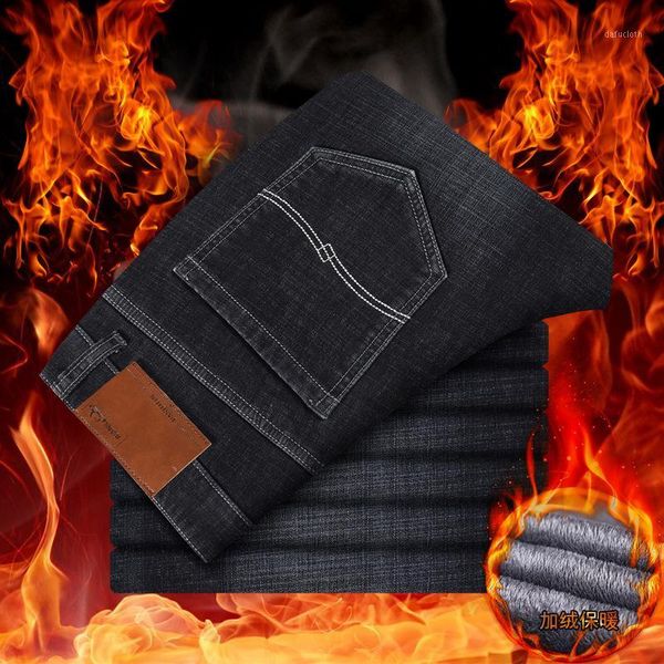 men's winter jeans men warm thick stretch denim fleece jean straight fit trousers male cotton pants mens large size 40 42 44 461, Blue
men's winter jeans men warm thick stretch denim fleece jean straight fit trousers male cotton pants mens large size 40 42 44 461, Blue