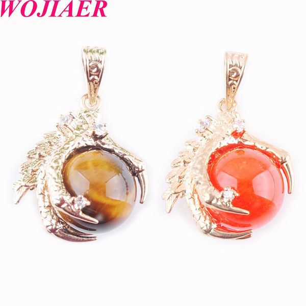 wojiaer natural stone round turquoises lapis tiger eye opal quartz crystal charm gold dragon claw pendants jewelry pbn308 q1209, Bronze;silver
wojiaer natural stone round turquoises lapis tiger eye opal quartz crystal charm gold dragon claw pendants jewelry pbn308 q1209, Bronze;silver