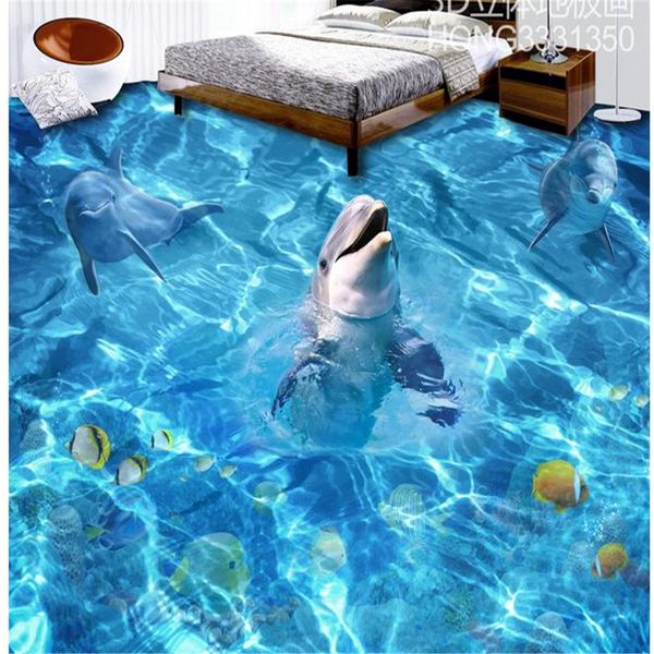 custom blue ocean dolphin floors 3d murals wallpaper for living room pvc self-adhesive wallpaper
custom blue ocean dolphin floors 3d murals wallpaper for living room pvc self-adhesive wallpaper