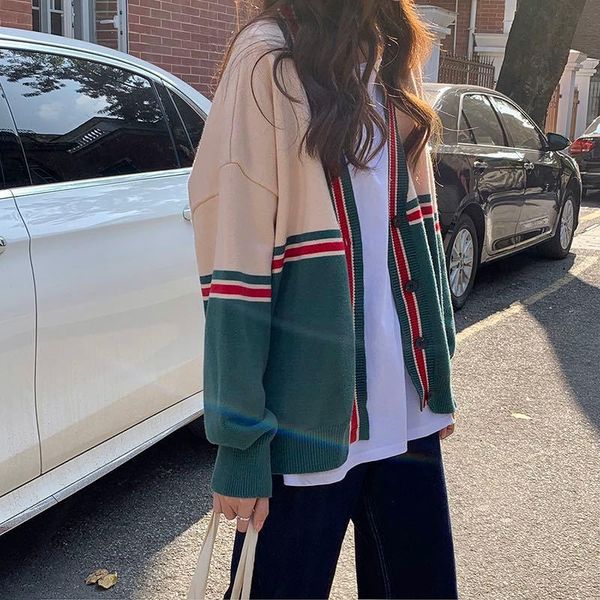 women's knits & tees women cardigans sweater spring and autumn knitted coat cardigan single breasted loose casual knit jacket, White
women's knits & tees women cardigans sweater spring and autumn knitted coat cardigan single breasted loose casual knit jacket, White