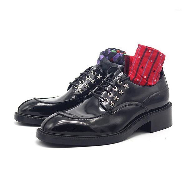 fashion classics derby shoes genuine leather increase formal wedding shoes oxford dress handmade lace up men1, Black
fashion classics derby shoes genuine leather increase formal wedding shoes oxford dress handmade lace up men1, Black