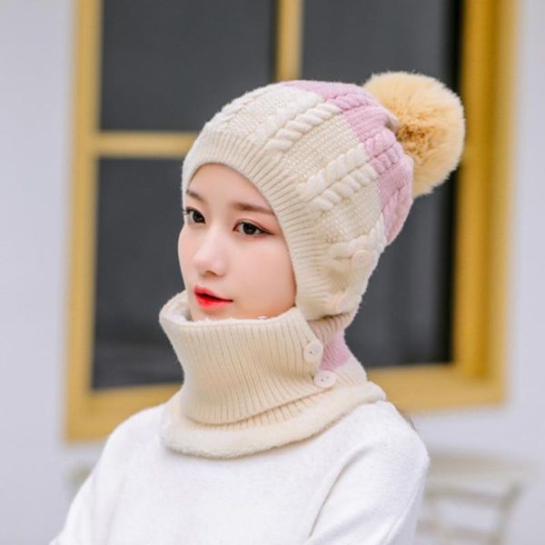 thickened mink warm pini hat women's knitted winter hat scarf set skull outdoor riding, Blue;gray
thickened mink warm pini hat women's knitted winter hat scarf set skull outdoor riding, Blue;gray
