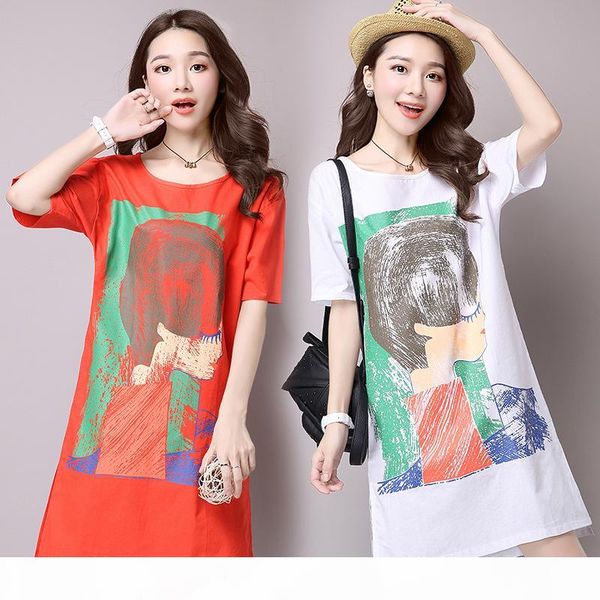 big size women t-shirt summer linen character print short sleeve long tshirt dresses tee fashion plus size female clothing, White
big size women t-shirt summer linen character print short sleeve long tshirt dresses tee fashion plus size female clothing, White