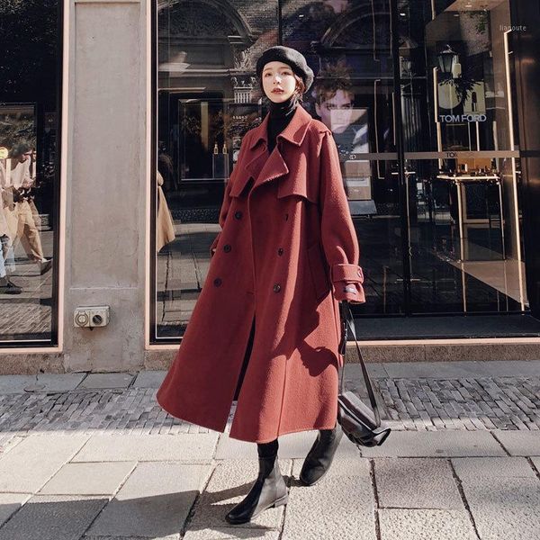 woolen coat women's mid-length 2021 autumn winter new korean loose plus cotton double breasted woolen jacket female outerwear1, Black
woolen coat women's mid-length 2021 autumn winter new korean loose plus cotton double breasted woolen jacket female outerwear1, Black