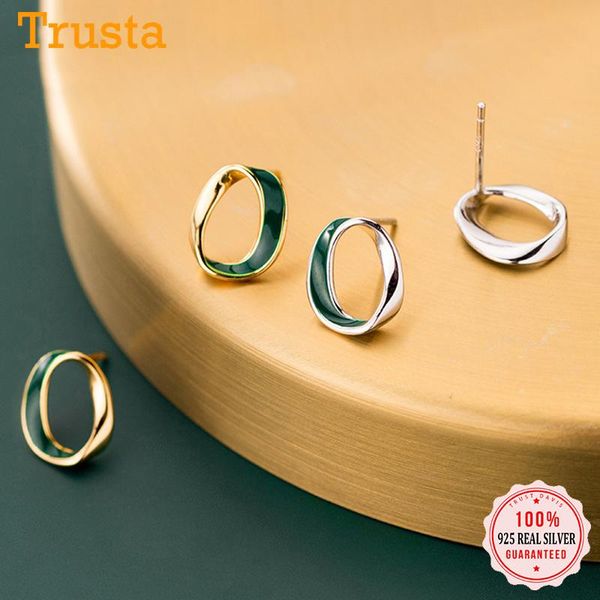 trustdavis real 925 sterling silver fashion sweet green ellipse charm stud earrings for women daughter girls fine jewelry ds100, Golden;silver
trustdavis real 925 sterling silver fashion sweet green ellipse charm stud earrings for women daughter girls fine jewelry ds100, Golden;silver