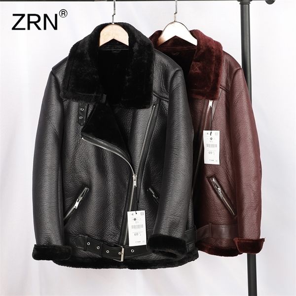 women fashion winter warm coats thicken faux leather fur coat female fur lining leather jacket aviator jacket casaco feminino 201223, Black
women fashion winter warm coats thicken faux leather fur coat female fur lining leather jacket aviator jacket casaco feminino 201223, Black