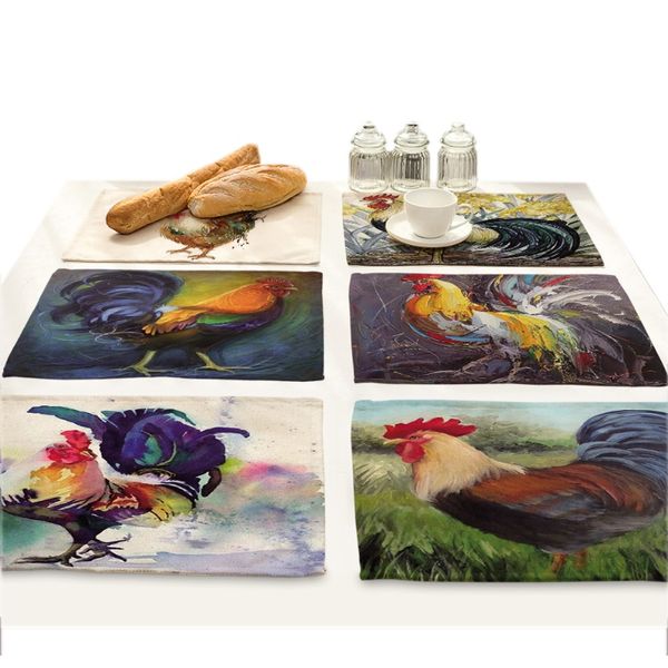 oil painting animal cock printing linen placemats for kitchen table drink coasters american country desginer party decorations f wmtrpv
oil painting animal cock printing linen placemats for kitchen table drink coasters american country desginer party decorations f wmtrpv