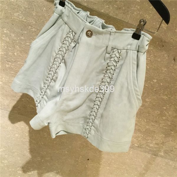 two piece dress niche design spring and summer bandage versatile casual denim shorts women, White
two piece dress niche design spring and summer bandage versatile casual denim shorts women, White