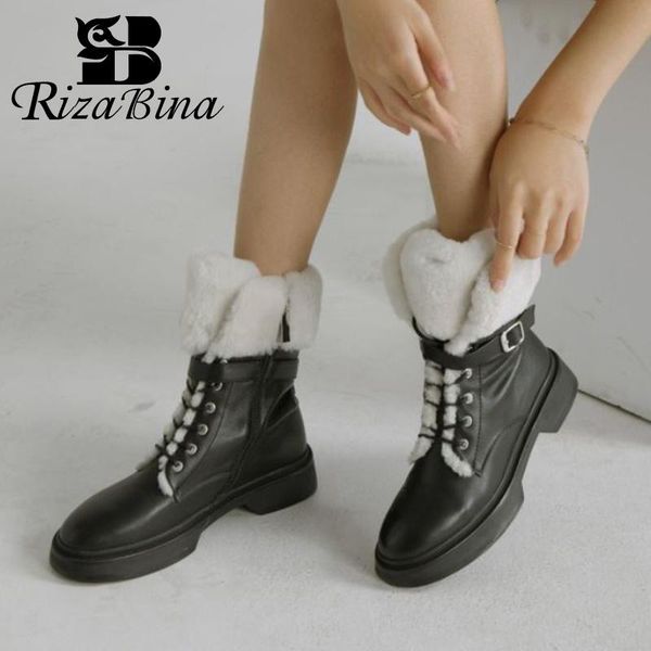 rizabina real leather women snow boots fashion warm fur zipper winter shoes woman thick fur ankle boot lady footwear size 34-39, Black
rizabina real leather women snow boots fashion warm fur zipper winter shoes woman thick fur ankle boot lady footwear size 34-39, Black