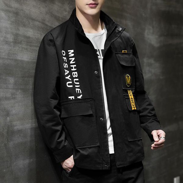 winter warm men jacket coat casual autumn stand collar thick parka jackets male streetwear bomber coats multiple pockets printed, Black
winter warm men jacket coat casual autumn stand collar thick parka jackets male streetwear bomber coats multiple pockets printed, Black