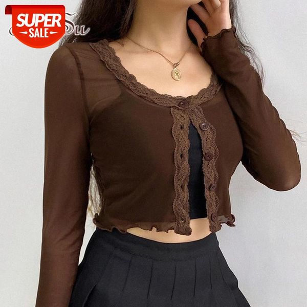 artsu see through goth mesh woman tshirts lace trim brown vintage e girl clothes v neck long sleeve cropped tee ts52634 #9288, White
artsu see through goth mesh woman tshirts lace trim brown vintage e girl clothes v neck long sleeve cropped tee ts52634 #9288, White