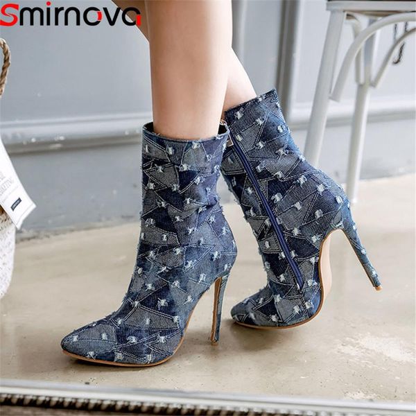 smirnova 2020 fashion autumn winter boots women pointed toe super high thin high heels ankle boots elelgant prom shoes woman, Black
smirnova 2020 fashion autumn winter boots women pointed toe super high thin high heels ankle boots elelgant prom shoes woman, Black
