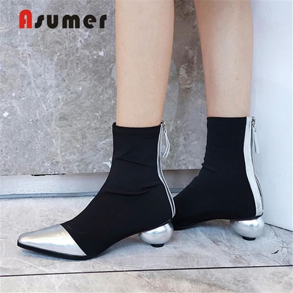 asumer 2020 new patchwork suede leather women boots round heels autumn winter boots ladies ankle for women shooes, Black
asumer 2020 new patchwork suede leather women boots round heels autumn winter boots ladies ankle for women shooes, Black