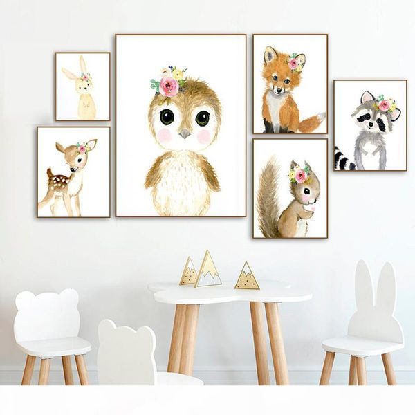 watercolor woodland animal canvas poster baby flower crown deer squirrel print painting nursery room picture kid bedroom decor
watercolor woodland animal canvas poster baby flower crown deer squirrel print painting nursery room picture kid bedroom decor