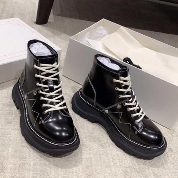 new fashion thick soled boots autumn brand design leather women shoes lace-up ankle female boots, Black
new fashion thick soled boots autumn brand design leather women shoes lace-up ankle female boots, Black