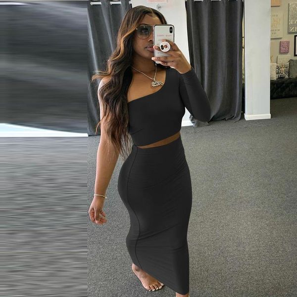 imcute women two piece set crop long sleeve one shoulder elegant maxi skirt bodycon streetwear autumn winter matching, Gray
imcute women two piece set crop long sleeve one shoulder elegant maxi skirt bodycon streetwear autumn winter matching, Gray