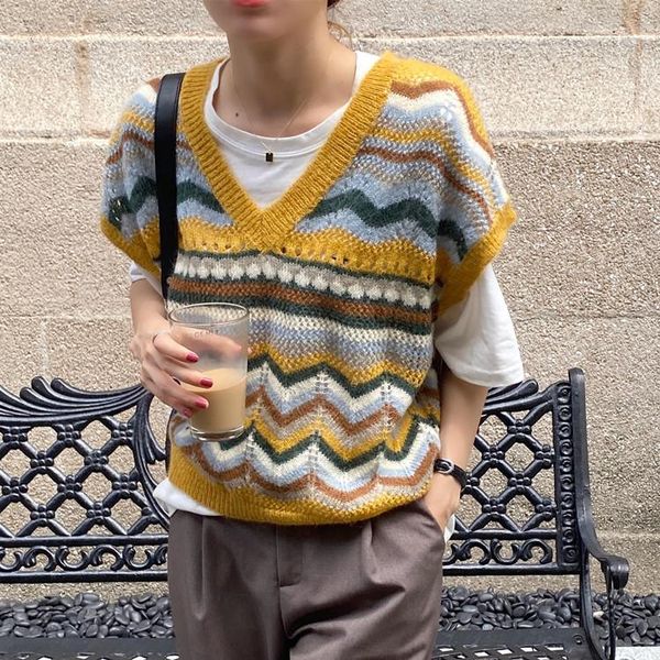 new vest striped vest sweater girl v-neck pullover sweater argyle mix and match colors women winter, Black;white
new vest striped vest sweater girl v-neck pullover sweater argyle mix and match colors women winter, Black;white