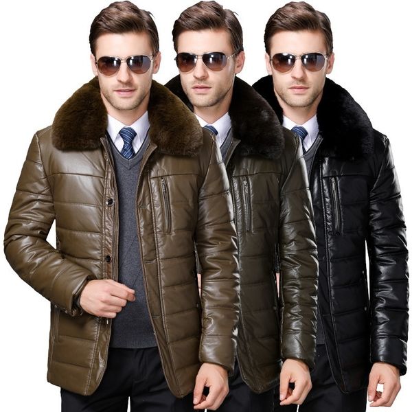 2020 brand leather down jacket male middle-aged and elderly father winter wear sheep fur coat mink fur collar down coat q1209, Black
2020 brand leather down jacket male middle-aged and elderly father winter wear sheep fur coat mink fur collar down coat q1209, Black