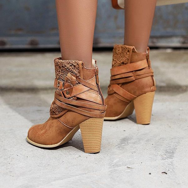 casual ankle boots round toe fashion color matching buckle embroidered zipper rivet high heel chunky riding boots women's shoes, Black
casual ankle boots round toe fashion color matching buckle embroidered zipper rivet high heel chunky riding boots women's shoes, Black
