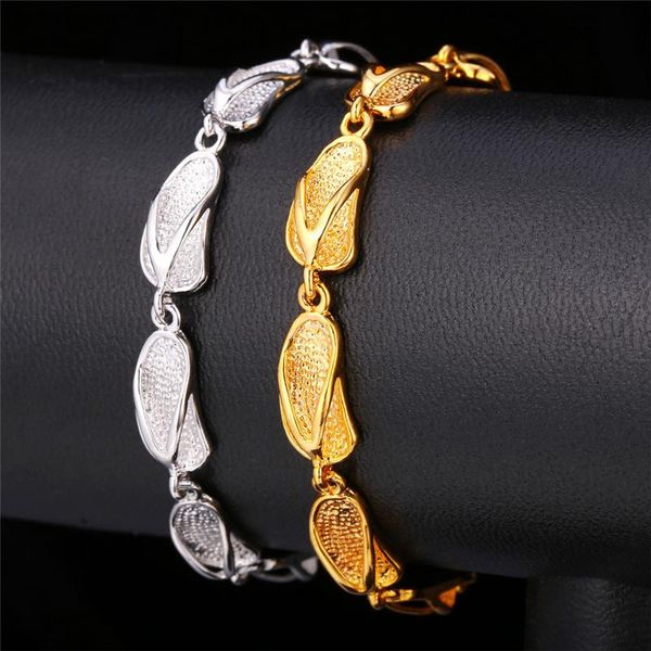 charm bracelets kpop slipper women jewelry gold/silver color sand-beach slippers trendy summer chain h223, Golden;silver
charm bracelets kpop slipper women jewelry gold/silver color sand-beach slippers trendy summer chain h223, Golden;silver