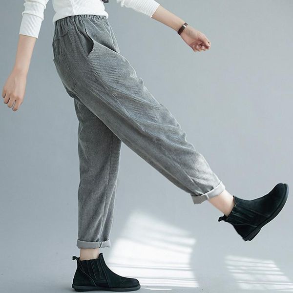 yourseason winter new loose harem ladies pants 2021 casual solid color pockets women corduroy thicken trousers elastic waist, Black;white
yourseason winter new loose harem ladies pants 2021 casual solid color pockets women corduroy thicken trousers elastic waist, Black;white