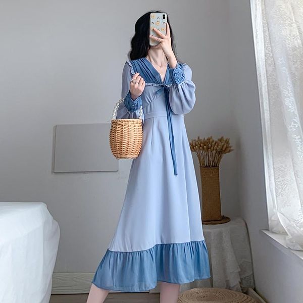 casual dresses patchwork plus size autumn vintage sweet women v-neck lantern sleeve dress female prairie chic, Black;gray
casual dresses patchwork plus size autumn vintage sweet women v-neck lantern sleeve dress female prairie chic, Black;gray