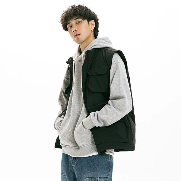 chaotang 20 winter original loose leisure shoulder vest jacket japanese ins tide brand workwear cotton vest male tide 02, Black;white
chaotang 20 winter original loose leisure shoulder vest jacket japanese ins tide brand workwear cotton vest male tide 02, Black;white