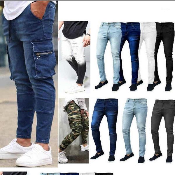 men multi-pocket stretch jeans camouflage elastic-leg jeans streetwear denim pants slim fit zipper decoration ripped male1, Blue
men multi-pocket stretch jeans camouflage elastic-leg jeans streetwear denim pants slim fit zipper decoration ripped male1, Blue