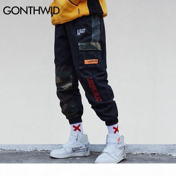 gonthwid camouflage patchwork side pocket cargo harem pants mens casual jogger hip hop 2018 streetwear trousers male c19040101, Black
gonthwid camouflage patchwork side pocket cargo harem pants mens casual jogger hip hop 2018 streetwear trousers male c19040101, Black