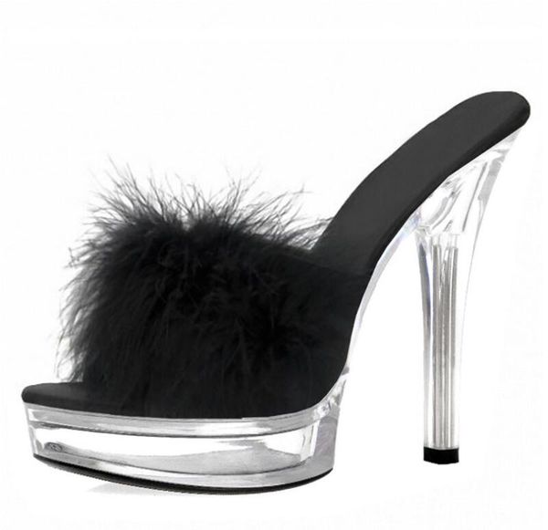 sorbern women sandals slippers 13cm clear heels shoes feather cutsom color shoes for womens slippers, Black
sorbern women sandals slippers 13cm clear heels shoes feather cutsom color shoes for womens slippers, Black