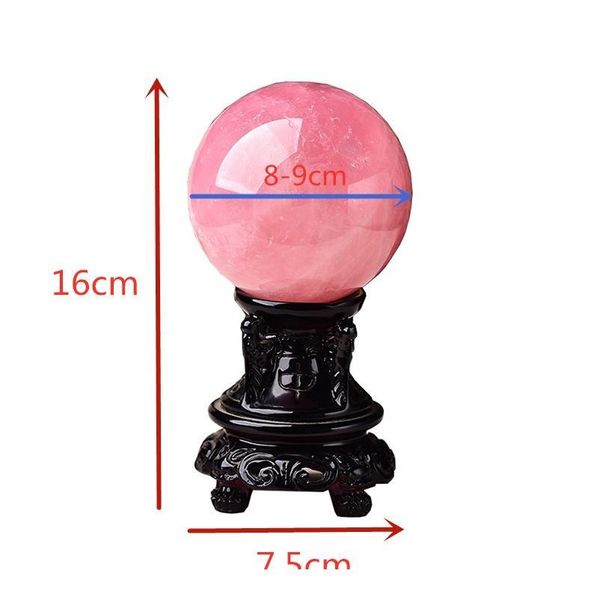 8-9cm natural crystal rose quartz ball energy stone pink ornaments ball home decoration reiki healing stone wood jllqiu, Black
8-9cm natural crystal rose quartz ball energy stone pink ornaments ball home decoration reiki healing stone wood jllqiu, Black