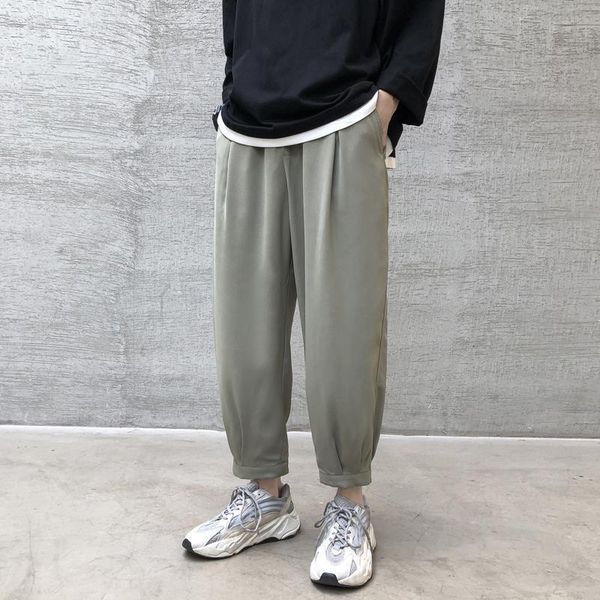 korean men lightweight pants ankle length summer casual pants student yong trendy streetwear solid breathable thin trousers male, Black
korean men lightweight pants ankle length summer casual pants student yong trendy streetwear solid breathable thin trousers male, Black