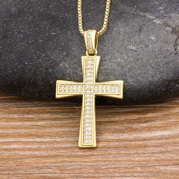 pendant necklaces 2021 arrival cross gold chain necklace copper cubic zircon choker 4 colors choice religion jewelry gifts, Silver
pendant necklaces 2021 arrival cross gold chain necklace copper cubic zircon choker 4 colors choice religion jewelry gifts, Silver