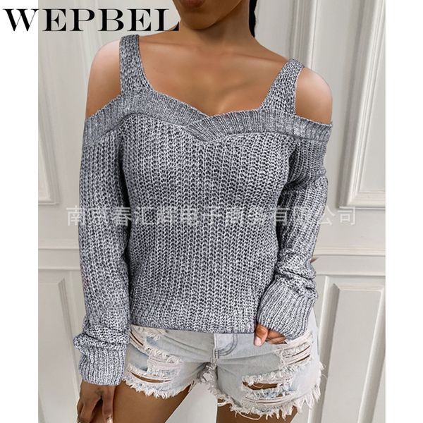 women autumn winter knitted sweater casual long sleeve off shoulder loose sling pullover q1210, White;black
women autumn winter knitted sweater casual long sleeve off shoulder loose sling pullover q1210, White;black