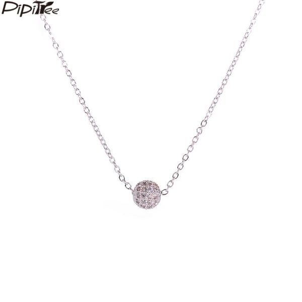 pipitree simple shiny 10mm cubic zirconia crystal ball pendant necklace copper chain choker necklaces for women jewelry, Silver
pipitree simple shiny 10mm cubic zirconia crystal ball pendant necklace copper chain choker necklaces for women jewelry, Silver