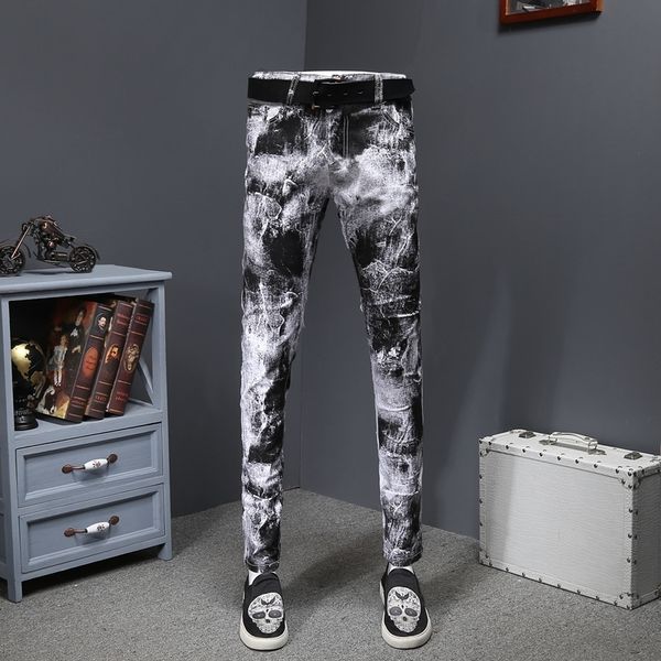 2020 skinny men in fine fitting denim trousers the men's stretch of brim pants 4scl, Blue
2020 skinny men in fine fitting denim trousers the men's stretch of brim pants 4scl, Blue
