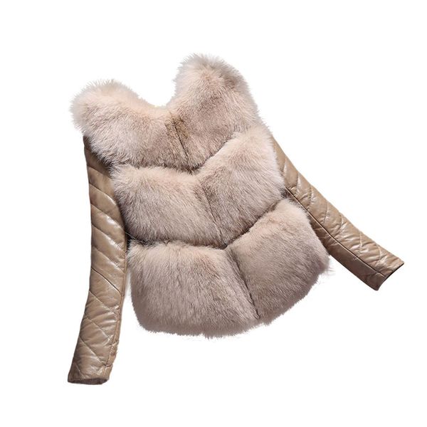 fashion faux fur coat with removable long sleeve women autumn winter thick warm outerwear high-grade slim plush jacket plus size kg-106, Black
fashion faux fur coat with removable long sleeve women autumn winter thick warm outerwear high-grade slim plush jacket plus size kg-106, Black