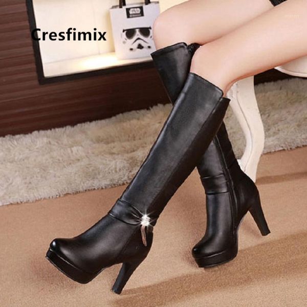 cresfimix lady classic black pu leather autumn high heel boots lady casual white comfortable winter bootsfrauen stiefel c60141
cresfimix lady classic black pu leather autumn high heel boots lady casual white comfortable winter bootsfrauen stiefel c60141