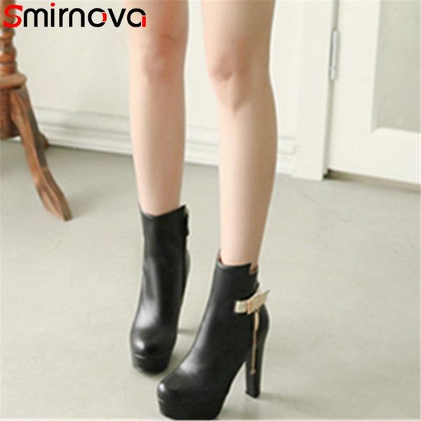 smirnova unique 2020 winter new arrival women boots metal decoration high heel boots solid female casual platform ankle, Black
smirnova unique 2020 winter new arrival women boots metal decoration high heel boots solid female casual platform ankle, Black