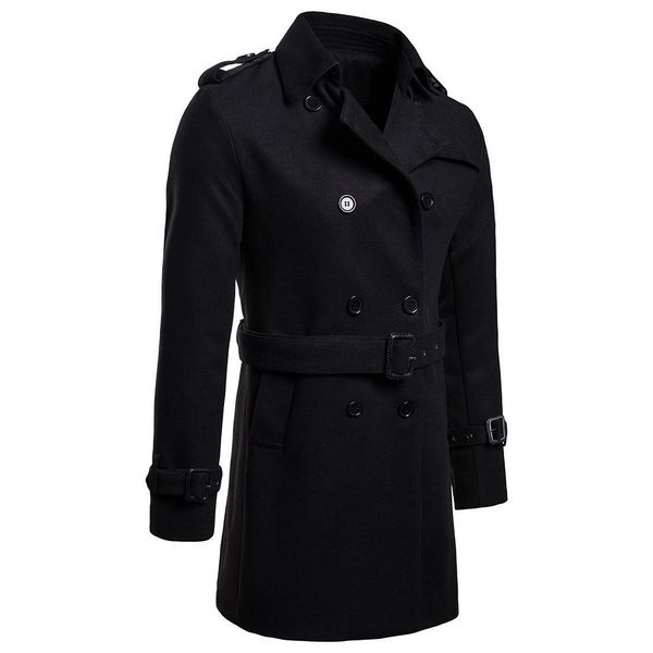 2019 spring new large men's medium length coat european woolen windbreaker b050, Tan;black
2019 spring new large men's medium length coat european woolen windbreaker b050, Tan;black